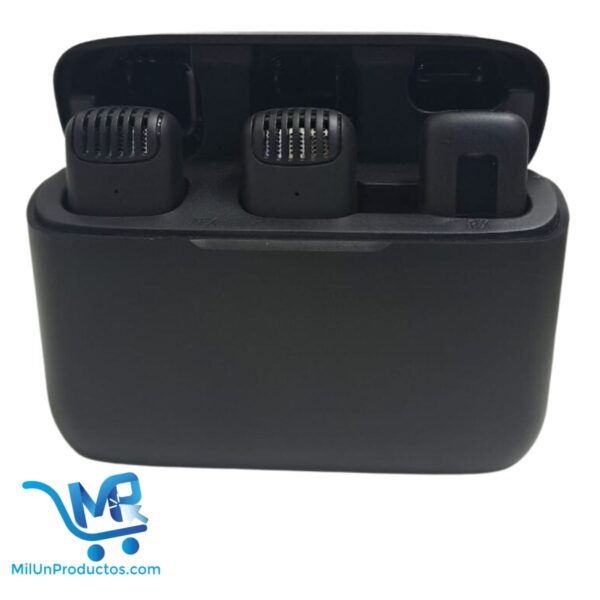 Micrófono Solapa Corbatero Profesional Con Caja De Carga Para iPhone y Android