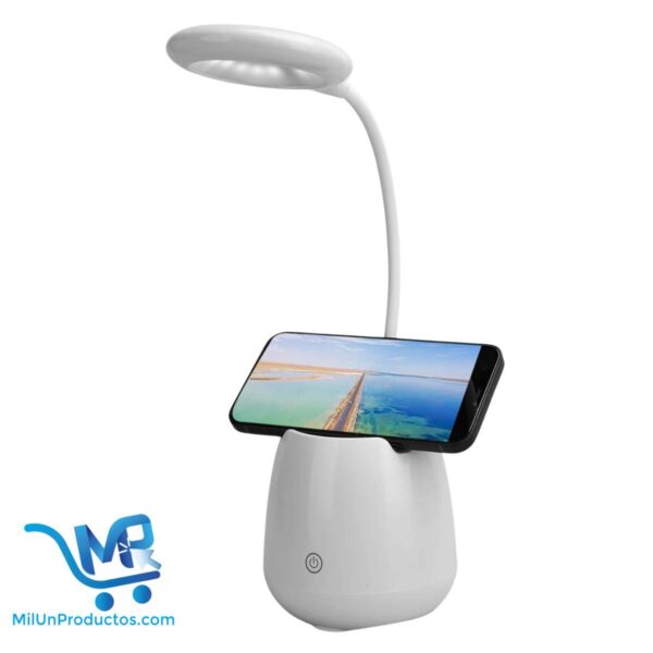 Lámpara De Mesa LED, Altavoz Bluetooth, Soporte Teléfono