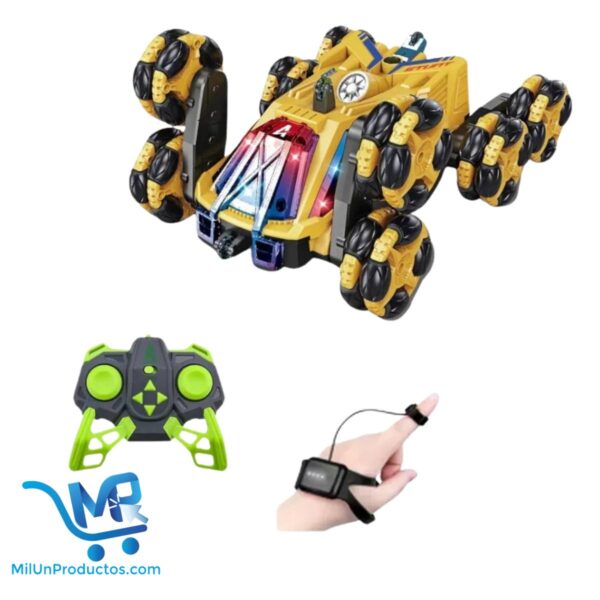 Auto Carro Control Remoto Guante Acrobacias 360º 2.4G Luz Led y Vapor
