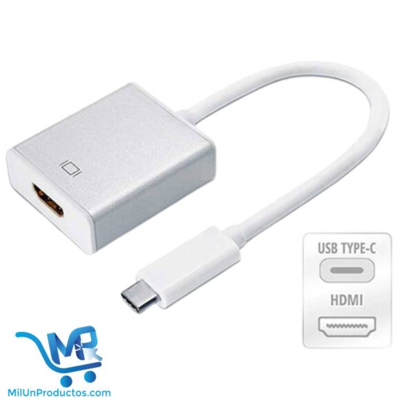 Adaptador HDMI Hembra a USB Tipo C Macho