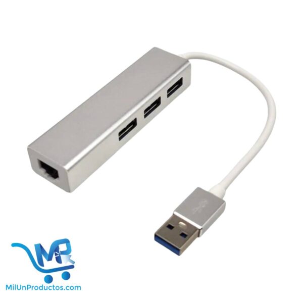 Adaptador Lan A USB 3.0 Triple Puerto USB