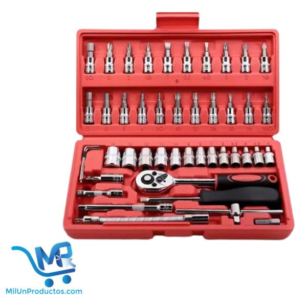 Kit Juego De Dados Rache Set 46 piezas 1/4