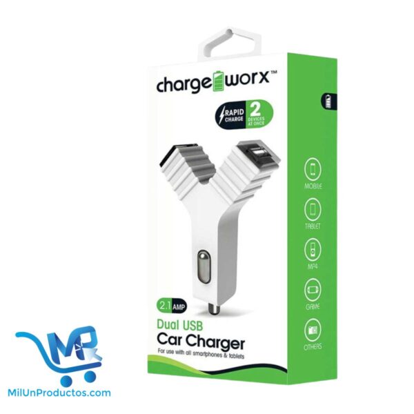 Cargador Celular Para Auto Doble USB 2.1 Amp Carga Rápida