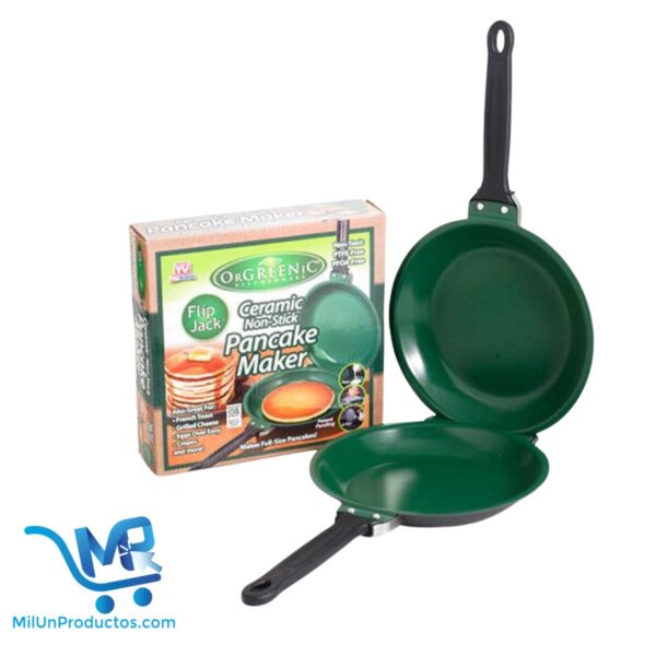 Sartén Antiadherente De Doble Cara 14" Para Panqueques, Huevos etc.