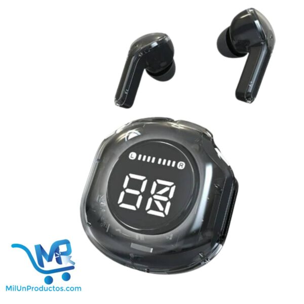 Audífonos Inalámbricos Bluetooth IPX4 Impermeables BT 5.3 Transparente