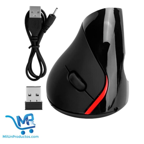 Mouse Ergonómico Vertical Inalámbrico Recargable USB