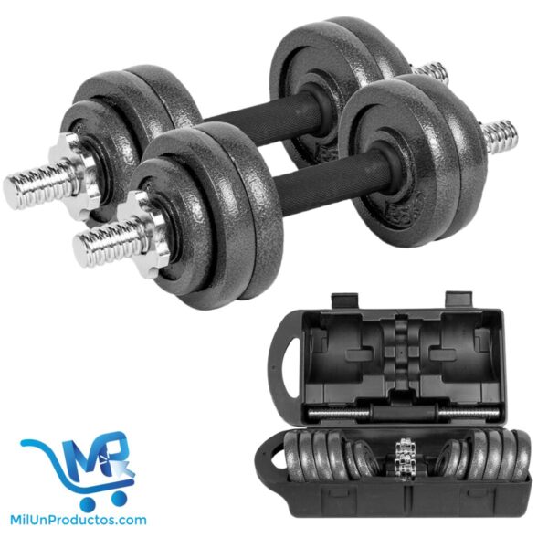 Mancuernas Regulables 15Kg Incluye Maletín