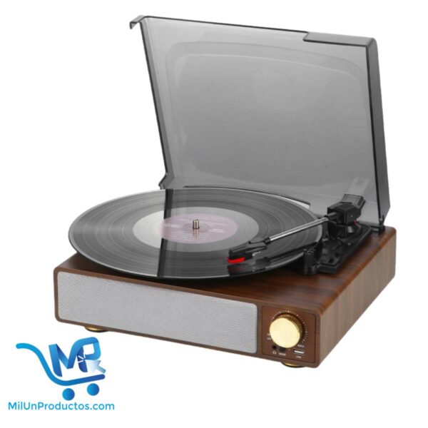 Tocadiscos Vintage 5 En 1 Vinilo Bluetooth Usb Vitrola T23