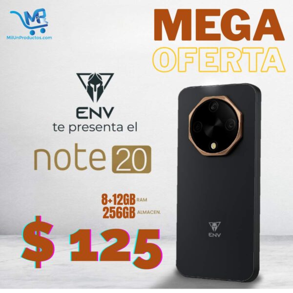 Celular ENV Note 20 - 8gb + 12Gb RAM 256Gb Almacenamiento