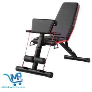 Banco Para Ejercicios Plegable Multifuncional Con Ligas Gym